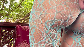 Sexy Fishnet Catsuit with Mega Piss!
