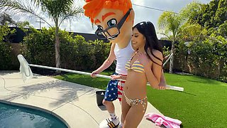 Sonas Pool Party with PornDude: No Lifeguard on Duty