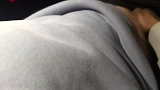 Ishu sucks his warm cock in snowy parking lot