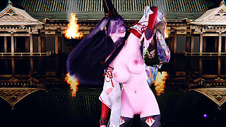 3D sexy Asian cosplay stripper dance for you