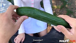 Long legged teen enjoys crazy public lovemaking