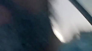 Hot Blue Eyed Blonde Dildo Fucking in the Back of Convertible