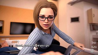 After waking up, fun time with nurse in a steamy episode