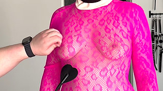 Pantyhose Layering and Crop Spanking