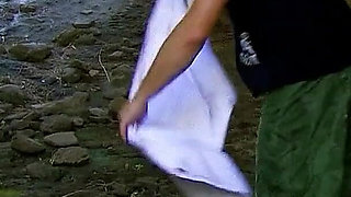 Vacationers filmed outdoor ass fuck with horny teen Esmeralda