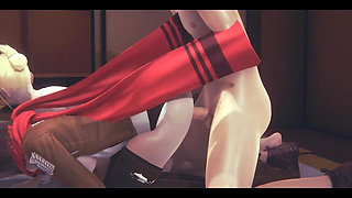 Hingeki No Kyojin Hentai - Annie Leonhart in a Threesome with Mikasa - Japanese Asian Manga Anime Game Porn