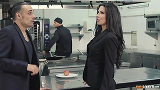 Head chef Naco Vidal licks and fucks pussy of sexy manager Alexa Tomas