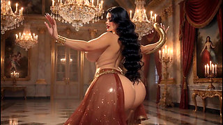 "Mature Sophia  Sensual Belly Dance -  Hips & Massive Curves in Grand Palace"