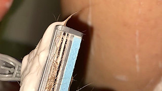 Hairy Legs Shaving Close up