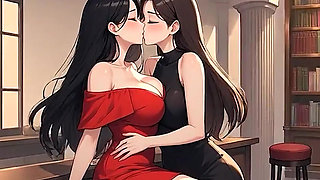 AI Generated Cartoon content, Uncensored video of 18 Year old Anime Girl, Kissing Orgasm of Mature Women