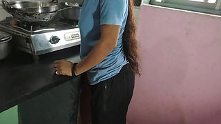Indian Maid Sends Step Daughter to Work - Owner Fucks Her Hard in Kitchen (Hindi Audio)