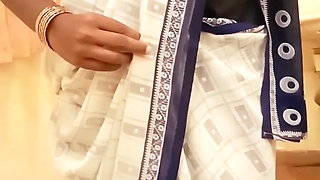 Desi Tamil Wife Renu Panties Body Show & Slow Saree Dressing Tease for Secret Bestie! Indianhotwifex