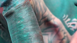 Tattoo Threesome Gone Wild Heavily Inked Artist Pounds Friend's Ass Mid Ink & Cums on Fresh Tattoo