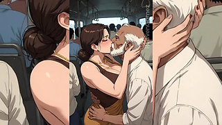 INDIAN slutty Babes Degraded & Ravaged by Ugly Fat Dirty Old Men IN THE BUS - Part 1