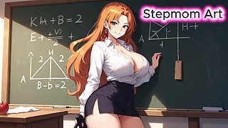 Hentai StepmomArts Teacher JOI Fingering Orgasm Instructions with Dirty Talk