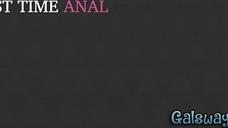 Petite Latina Giselle Amore & Penelope Woods get down and dirty in steamy lesbian action