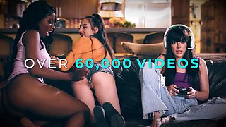 LEZ BE BAD - Tied Up Stacked MILF Gets Slowly STRAP-ON Fucked  FISTED Deep By Kinky Babe: Porn