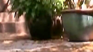 He Is Lying by the Pool When She Sits on His Cock