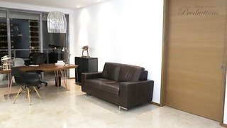 ArmyProductions featuring ChristyEvans and Jean Paulx's reverse cowgirl scene