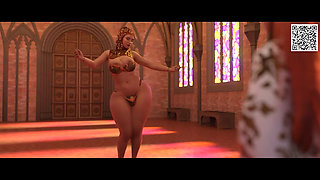 Queen Royally Rewards An Exotic Futa Dancer with blowjob