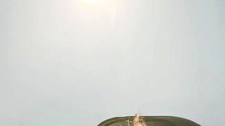 Homeless Pawg Milf Tries On Booty Shorts & Thong Bikini In