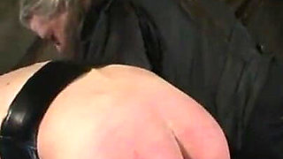 Humiliated and spanked the slave