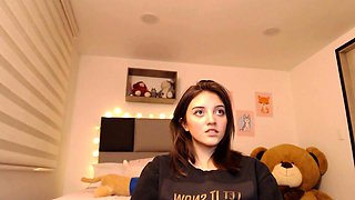 Small titted brunette amateur anal nailed at home
