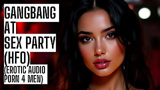 Gangbang Sex Party Audio: Full Group JOI & HFO Erotic Story for Men