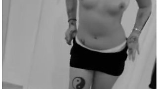 Teasing baby with luxurious sensuality