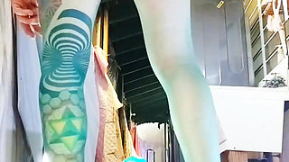 Riding a Huge Dildo with Creamy Anal Orgasm