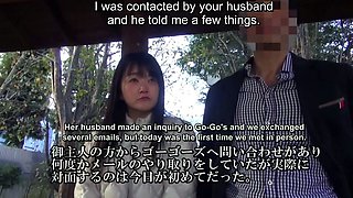 Japanese couple first hotwife experience with JAV director