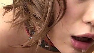 Submissive Japanese Girl with Collar Seduce to Hard Deep Creampie Fuck in Uncensored JAV Porn