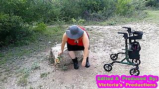 Sexy Nurse Vicki Walks in Park Flashing and Teasing You