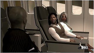 Dukes Dollz, Dukes Hardcore Honeys And Car Toon In Big Booty Mrs. Jiggles Gets Raunchy On The Plane