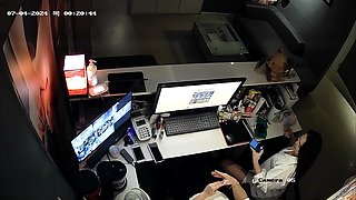 Naughty amateur Korean babe sucking cock on hidden cam