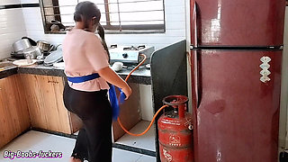 Seeing the Big Ass of the New Maid the Owner Got Excited and Fucked the Maid