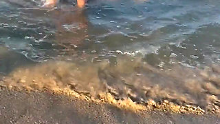 Try Not to Wet My Hair While Play with the Waves