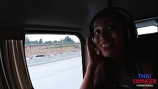 Asian Thai mama on the public bus - homemade