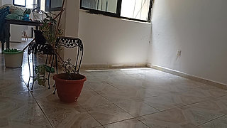 I left recording the cell phone while Mrs. BBW did the cleaning in apartment 1