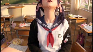 Schoolgirl Cosplay (+18) Anime , at recess she feels lust
