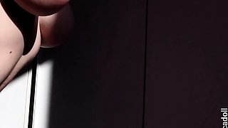 Cute curly brunette solo webcam masturbation