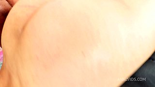 Redhead teen wendy takes a big cock in her asshole