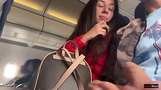 Risky Public Jerking Off On A Plane Full Of People - Public Shaft Flashing