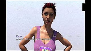 3D hentai visual novel with teen masturbation action