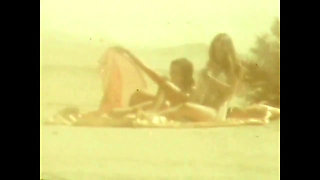 Hot Threesome on the Beach From the American Vintage Porn of the Seventies