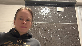 Hot Striptease in the Bathroom