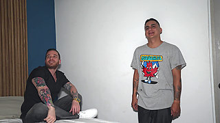 Petite colombian destroyed by two big dicks! DP