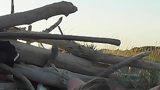 French Teacher Masturbates Student Bull on Public Nudist Beach Caught by Voyeur Jerking Huge Cock