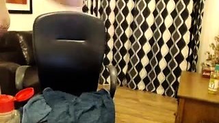 Tattooed Webcam Teen Rides Massive Toy