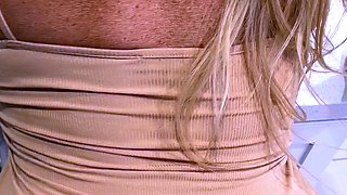 Big Boobed Blonde Masturbates With A Dildo In The Bathroom